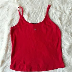 VINTAGE Tommy Hilfiger Crop Tank Red